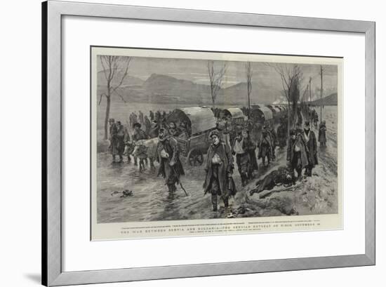 The War Between Servia and Bulgaria, the Servian Retreat on Nisch, 26 November-Frederic Villiers-Framed Giclee Print