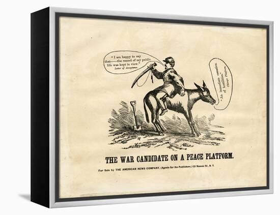 The War Candidate on a Peace Platform, 1864-null-Framed Premier Image Canvas