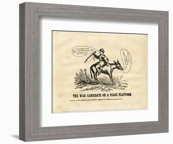 The War Candidate on a Peace Platform, 1864-null-Framed Giclee Print