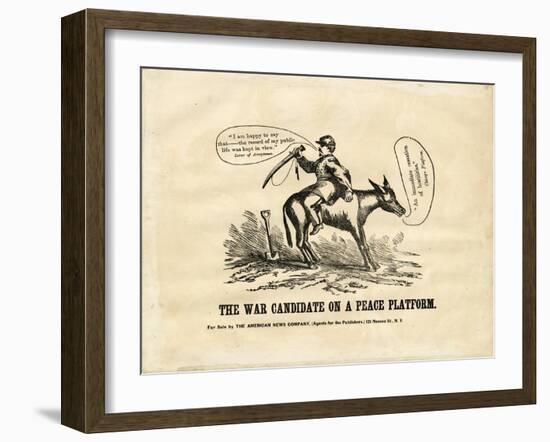 The War Candidate on a Peace Platform, 1864-null-Framed Giclee Print