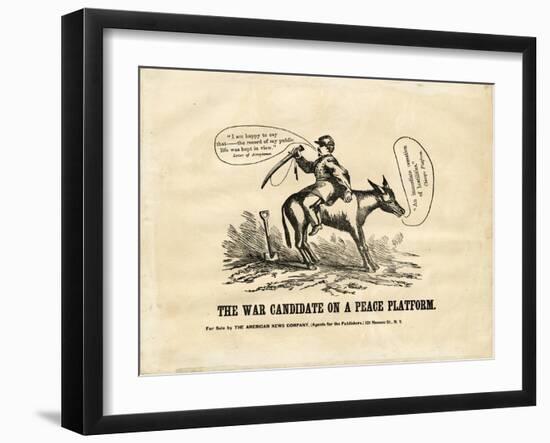 The War Candidate on a Peace Platform, 1864-null-Framed Giclee Print