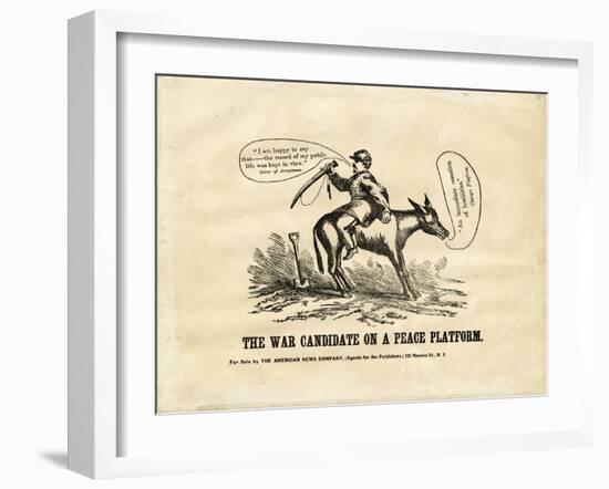 The War Candidate on a Peace Platform, 1864-null-Framed Giclee Print