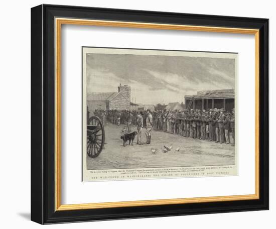 The War-Cloud in Mashonaland, the Parade of Volunteers in Fort Victoria-null-Framed Giclee Print