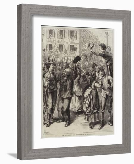 The War, Defence of Paris, Students Going to Man the Fortifications-Frederick Barnard-Framed Giclee Print