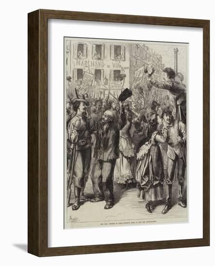 The War, Defence of Paris, Students Going to Man the Fortifications-Frederick Barnard-Framed Giclee Print