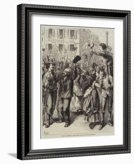 The War, Defence of Paris, Students Going to Man the Fortifications-Frederick Barnard-Framed Giclee Print