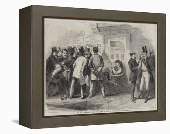 The War Excitement in New York, Scene in Front of a Fire-Engine House-Thomas Nast-Framed Premier Image Canvas