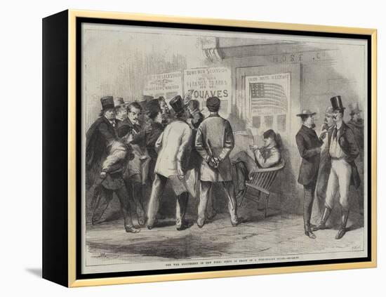 The War Excitement in New York, Scene in Front of a Fire-Engine House-Thomas Nast-Framed Premier Image Canvas