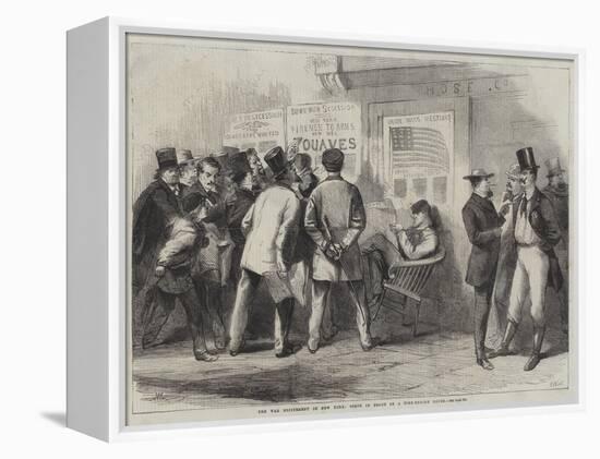 The War Excitement in New York, Scene in Front of a Fire-Engine House-Thomas Nast-Framed Premier Image Canvas