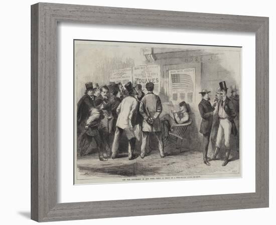 The War Excitement in New York, Scene in Front of a Fire-Engine House-Thomas Nast-Framed Giclee Print