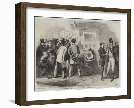 The War Excitement in New York, Scene in Front of a Fire-Engine House-Thomas Nast-Framed Giclee Print