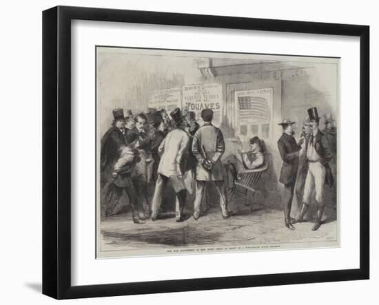 The War Excitement in New York, Scene in Front of a Fire-Engine House-Thomas Nast-Framed Giclee Print