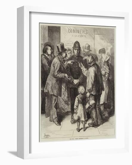 The War, French Refugees in London-Frederick Barnard-Framed Giclee Print