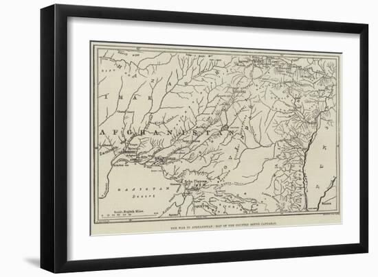 The War in Afghanistan, Map of the Country Round Candahar-null-Framed Giclee Print