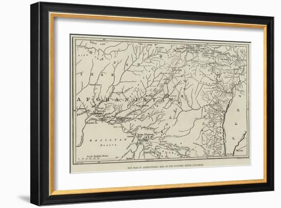 The War in Afghanistan, Map of the Country Round Candahar-null-Framed Giclee Print