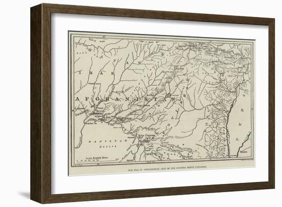 The War in Afghanistan, Map of the Country Round Candahar-null-Framed Premium Giclee Print