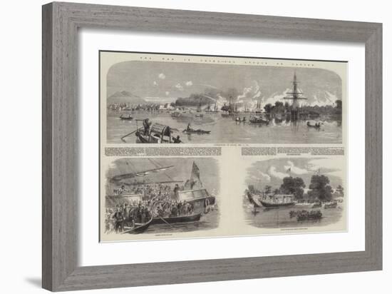 The War in China, the Attack on Canton-Richard Principal Leitch-Framed Giclee Print