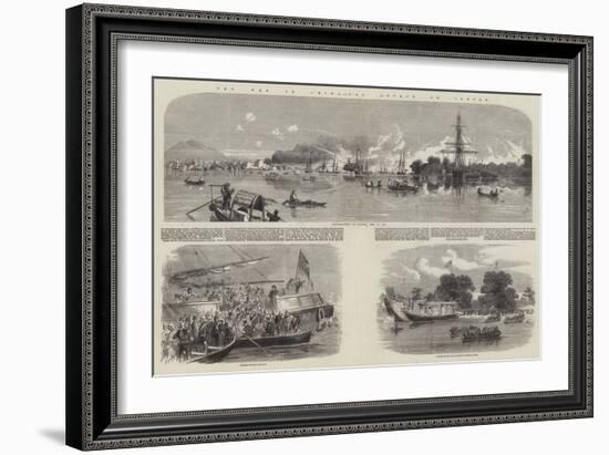 The War in China, the Attack on Canton-Richard Principal Leitch-Framed Giclee Print