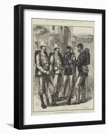 The War in Egypt, English and American Marines in Alexandria-null-Framed Giclee Print