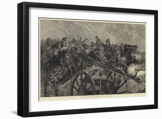 The War in Egypt, Horse Guards Charging the Enemy's Guns-Richard Caton Woodville II-Framed Giclee Print