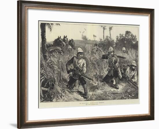 The War in Egypt, Mounted Infantry Skirmishing-William Heysham Overend-Framed Giclee Print