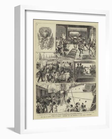 The War in Egypt, Notes at Bombay, Preparing for the Departure of the Indian Contingent-William Ralston-Framed Giclee Print