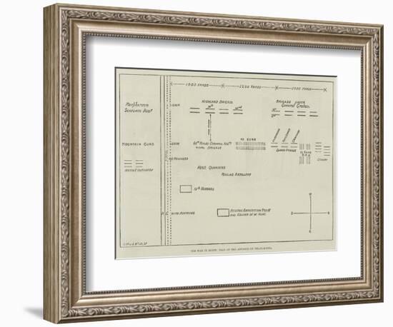 The War in Egypt, Plan of the Advance on Tel-El-Kebir-null-Framed Giclee Print