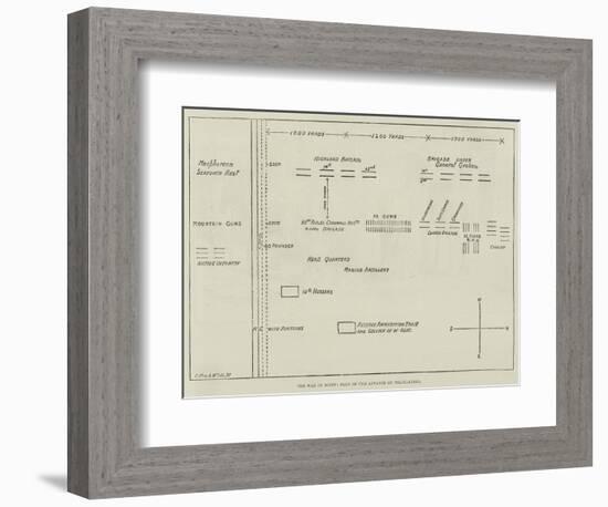 The War in Egypt, Plan of the Advance on Tel-El-Kebir-null-Framed Giclee Print