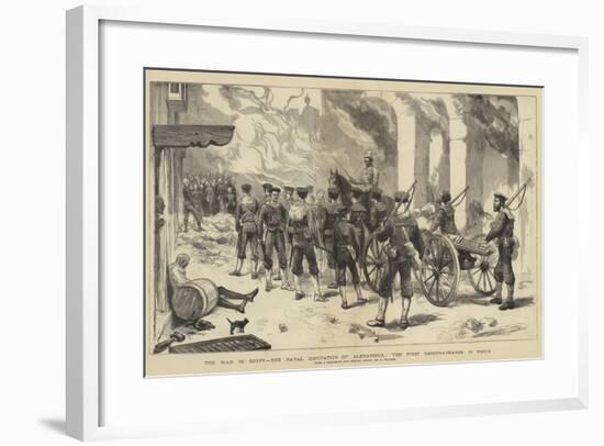 The War in Egypt, the Naval Occupation of Alexandria, the First Reconnaissance in Force-Frederic Villiers-Framed Giclee Print