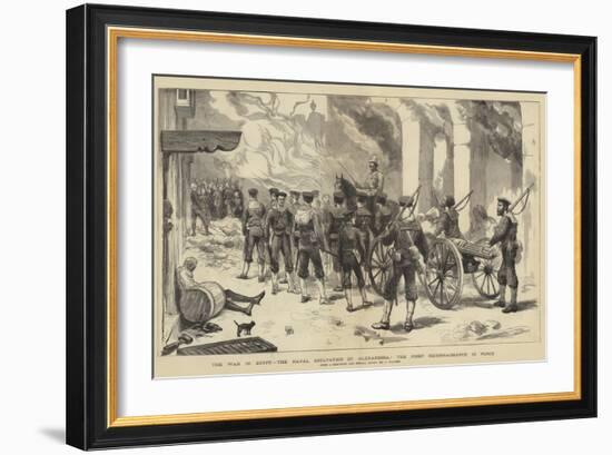 The War in Egypt, the Naval Occupation of Alexandria, the First Reconnaissance in Force-Frederic Villiers-Framed Giclee Print