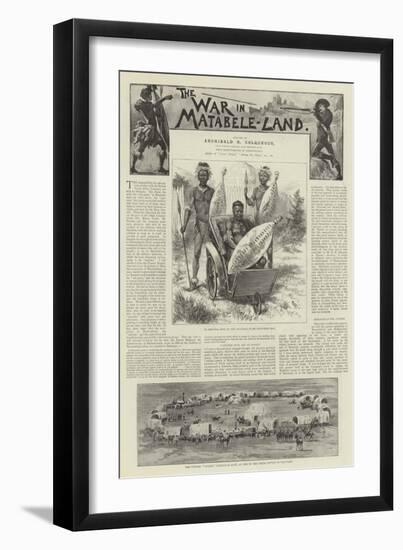 The War in Matabele-Land-null-Framed Giclee Print