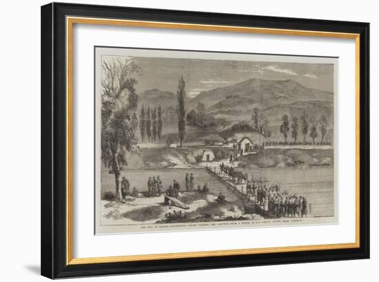 The War in Naples, Garibaldian Troops Crossing the Volturno-Frank Vizetelly-Framed Giclee Print