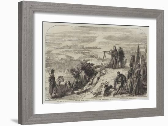 The War in Naples, Victor Emmanuel Giving Commands to Commence the Bombardment of Capua-Frederick John Skill-Framed Giclee Print