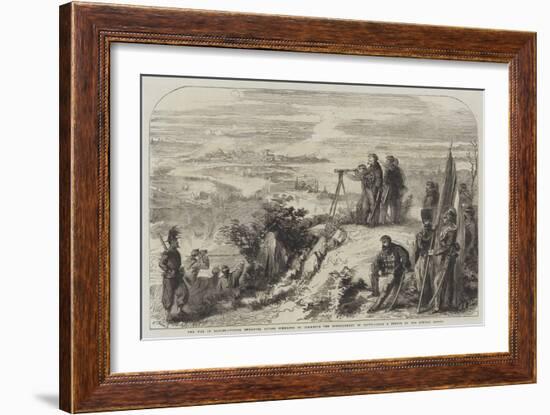 The War in Naples, Victor Emmanuel Giving Commands to Commence the Bombardment of Capua-Frederick John Skill-Framed Giclee Print