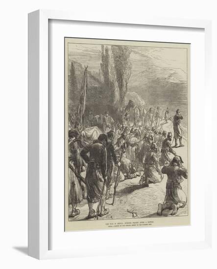 The War in Servia, Evening Prayer after a Battle-Charles Robinson-Framed Giclee Print