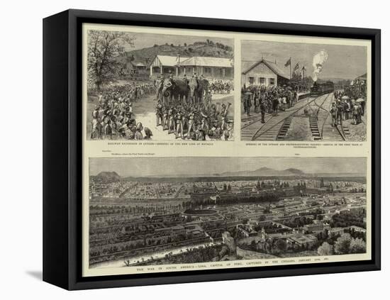 The War in South America, Lima, Capital of Peru, Captured by the Chilians, 17 January 1881-null-Framed Premier Image Canvas