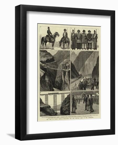 The War in South America, Recruiting for the Peruvian Army in the Cordillera-null-Framed Giclee Print