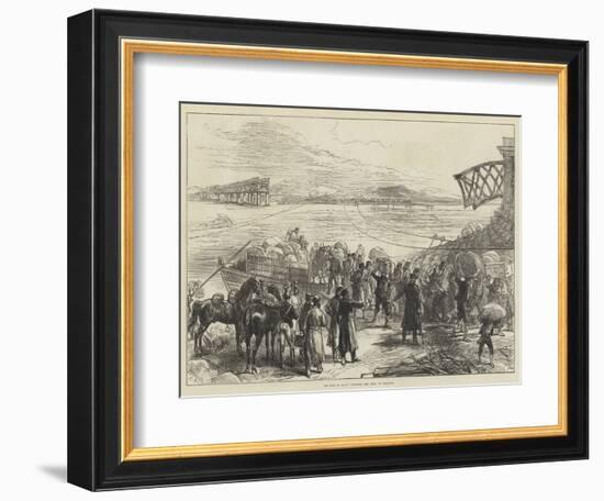 The War in Spain, Crossing the Ebro at Castijon-Charles Robinson-Framed Giclee Print