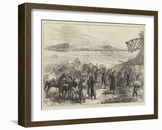 The War in Spain, Crossing the Ebro at Castijon-Charles Robinson-Framed Giclee Print
