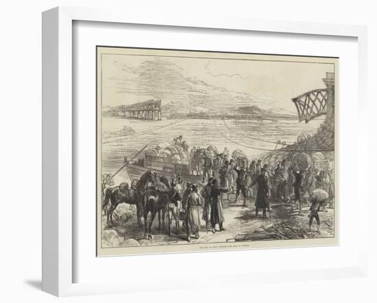 The War in Spain, Crossing the Ebro at Castijon-Charles Robinson-Framed Giclee Print