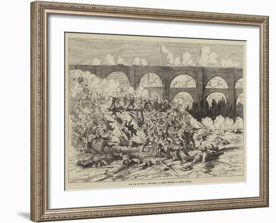 The War in Spain, Volunteers of Teruel Repelling a Carlist Attack-null-Framed Giclee Print