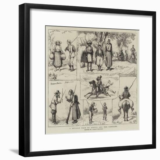 The War in the East, a Russian View of Servia and the Servians-null-Framed Giclee Print