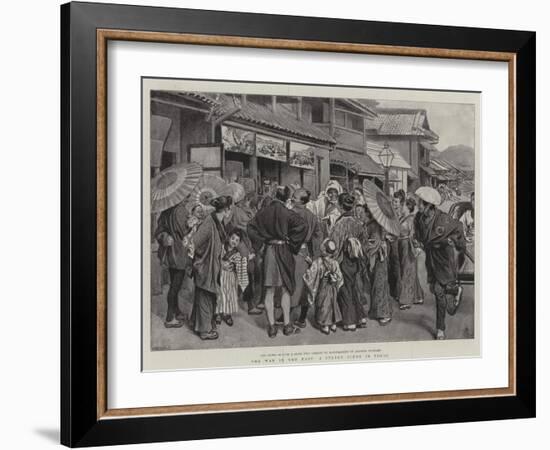 The War in the East, a Street Scene in Tokio-Robert Barnes-Framed Giclee Print