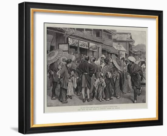 The War in the East, a Street Scene in Tokio-Robert Barnes-Framed Giclee Print