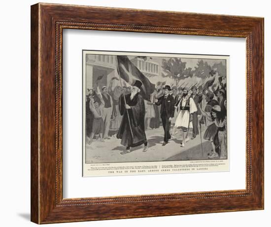 The War in the East, Arming Greek Volunteers in Larissa-null-Framed Giclee Print