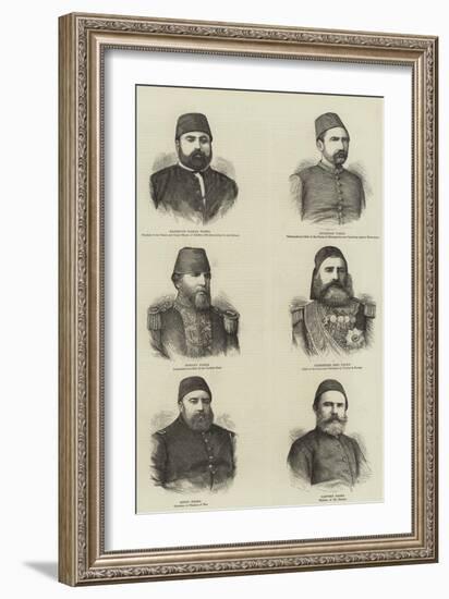 The War in the East, Generals of the Turkish Army-null-Framed Giclee Print