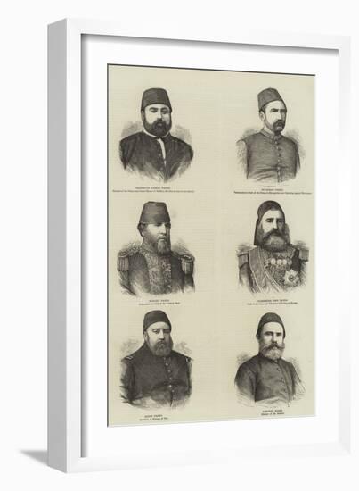 The War in the East, Generals of the Turkish Army-null-Framed Giclee Print