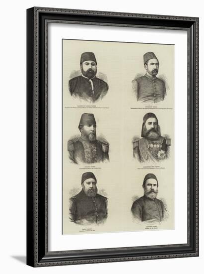 The War in the East, Generals of the Turkish Army-null-Framed Giclee Print