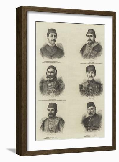 The War in the East, Generals of the Turkish Army-null-Framed Giclee Print