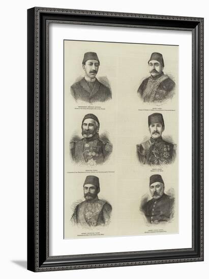 The War in the East, Generals of the Turkish Army-null-Framed Giclee Print